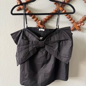 Timing Black Bow Tank Top